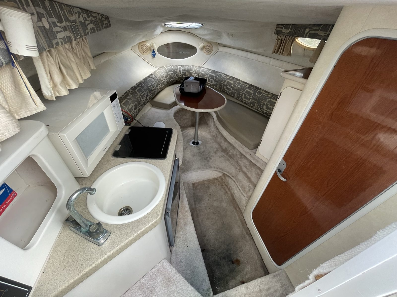 Same cabin interior clean and organized after detailing