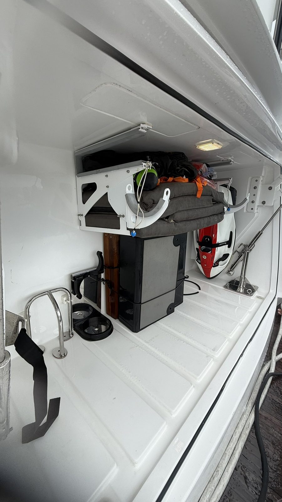 Storage compartment with jet ski before detailing